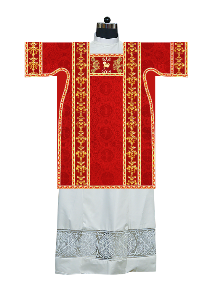 Tunicle Vestment with Motif and Trims