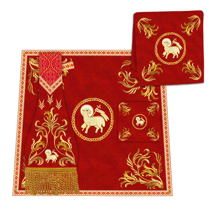 Gothic Chasuble Vestments With Ornate Embroidery And Trims