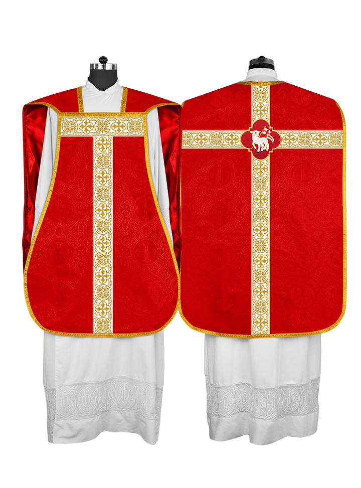 Vestimentas con espalda de violín con motivo y cruz Orphrey