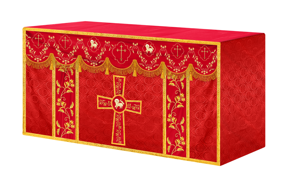 Altar Cloth with Fine Embroidery and Spiritual Motif