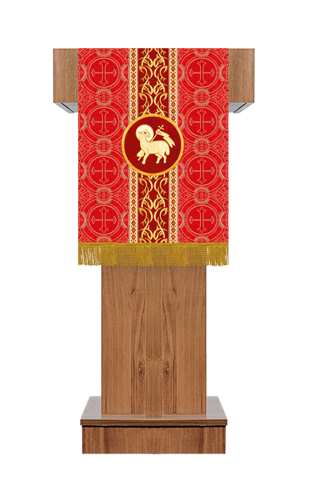 Pulpit/Lectern with Embroidery Motif and Orphrey