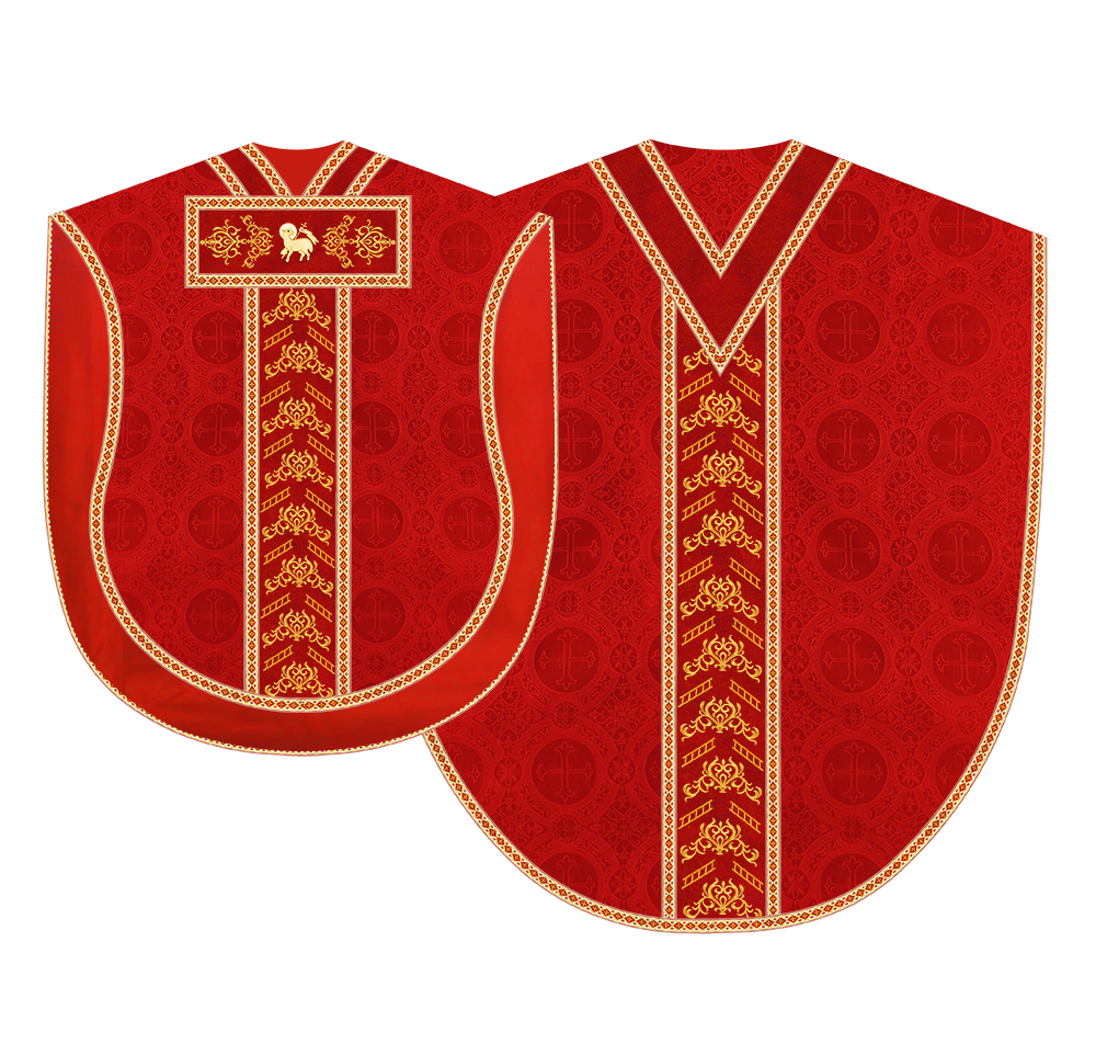 Borromean Chasuble Vestment Adorned With Colour Braids and Trims