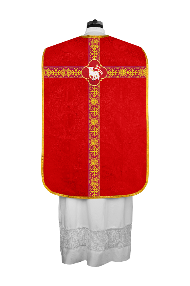 Roman Chasuble Fiddleback with Braided Trims