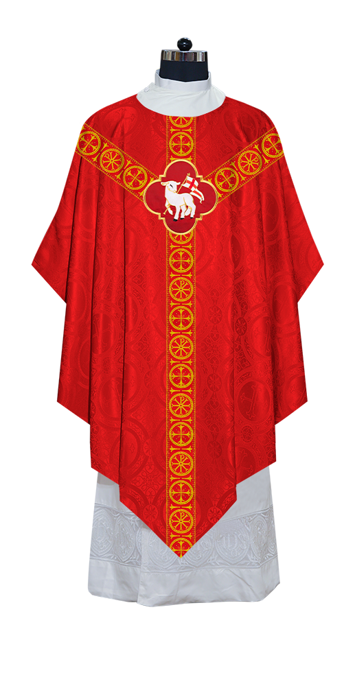 Divine Pugin Chasuble with Braided Lace Orphrey