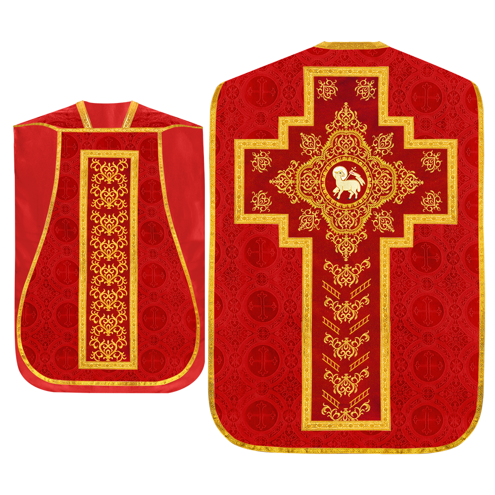 Set of four Roman Chasuble with stole