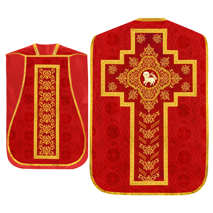 Set of four Roman Chasuble with stole