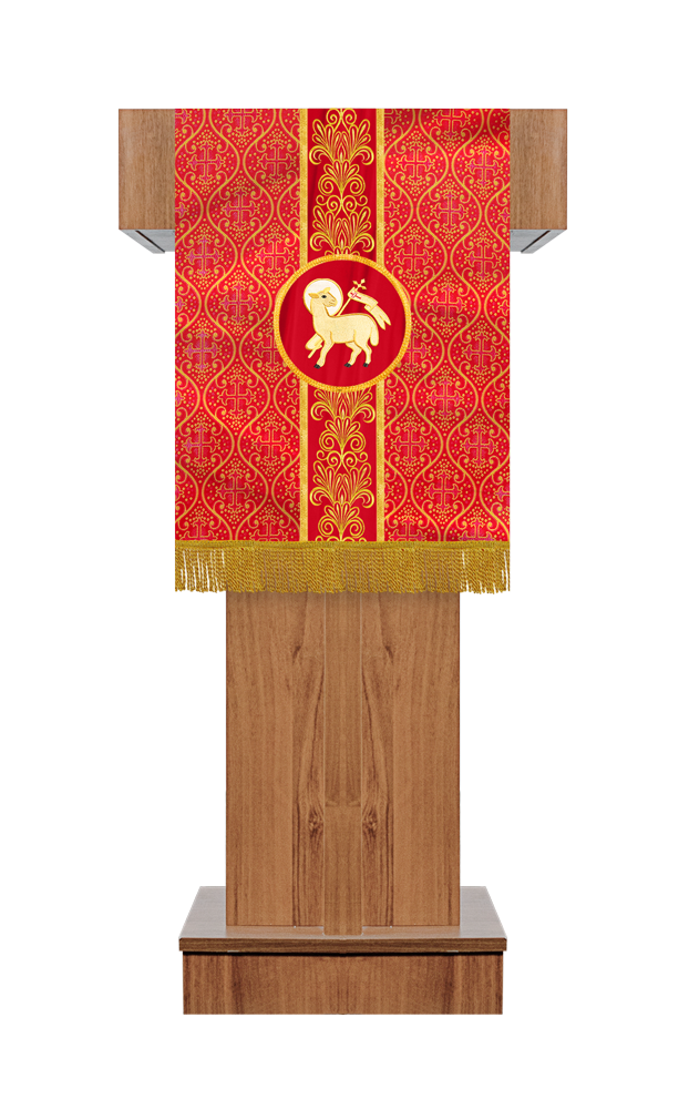 Pulpit/Lectern with Golden Embroidery Trim
