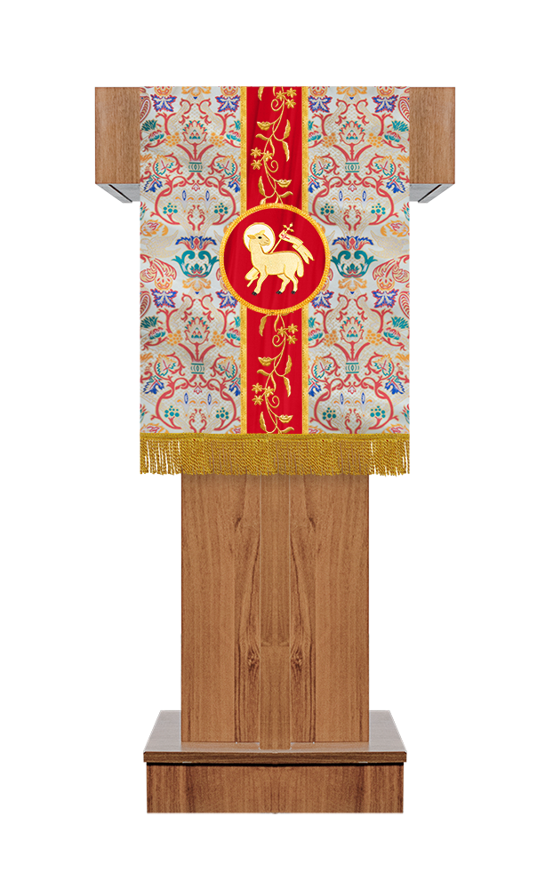 Tapestry Pulpit/Lectern with Floral Embroidery