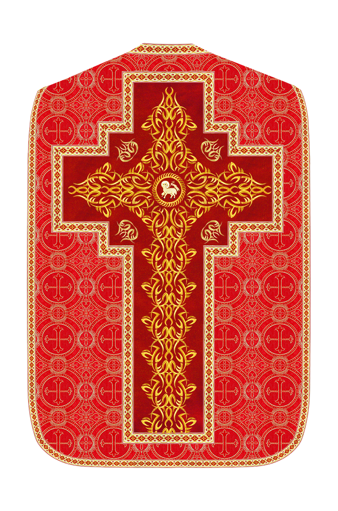 Roman Fiddleback Chasuble With Enhanced Embroidery  & trims