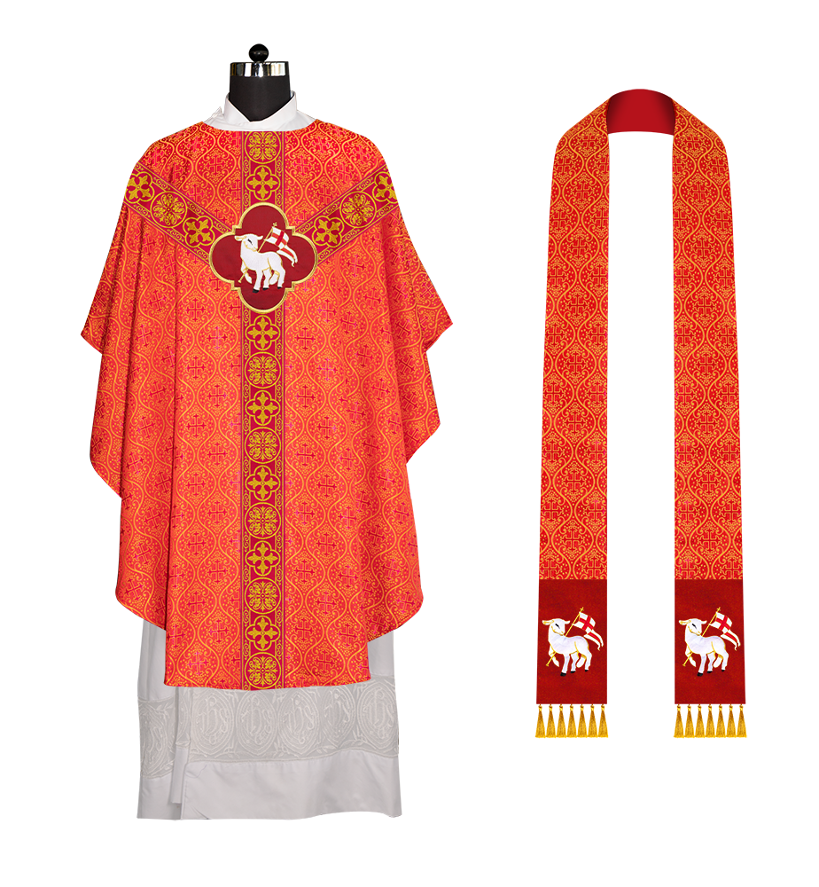 Gothic Chasuble with Ornate Braided Trims