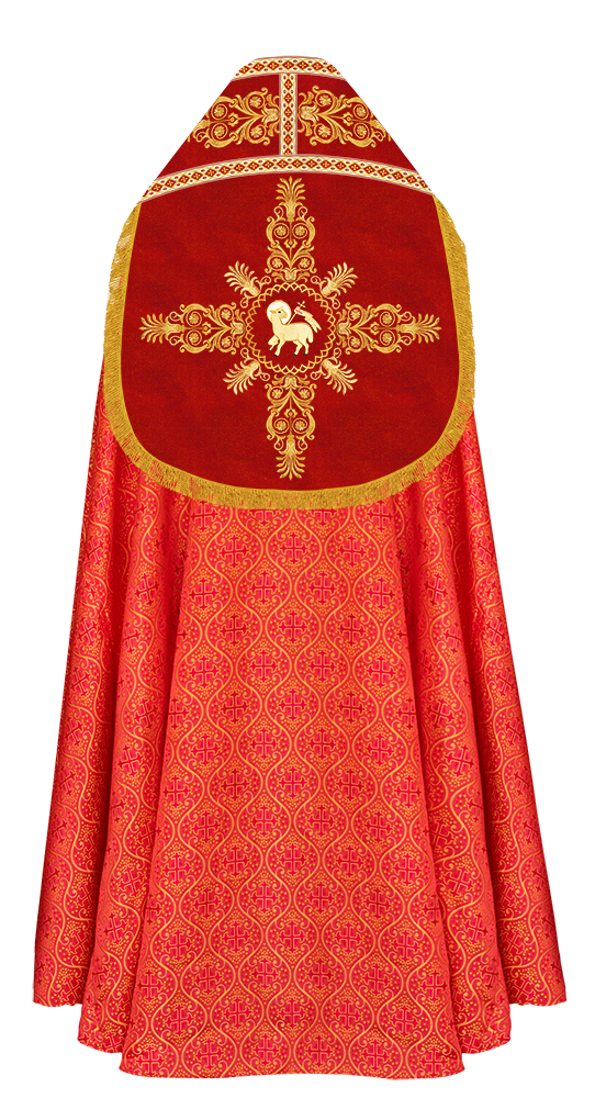 Embroidered Roman Cope with Adorned Spiritual Motif