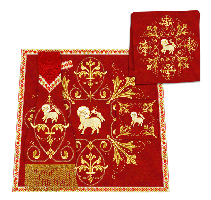 Embroidered Roman Cope Vestment with Braided Trims