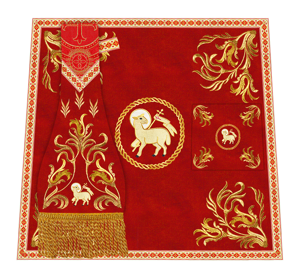 Mass set Vestment with Embroidered Motif