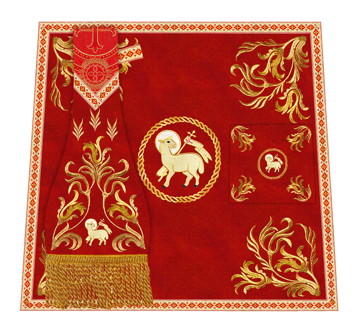 Mass set Vestment with Embroidered Motif