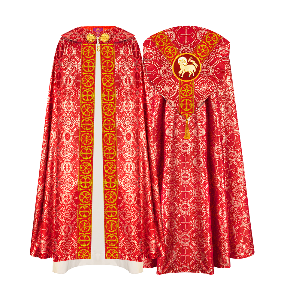 Gothic Cope Vestment with Y Type Embroidered Motif