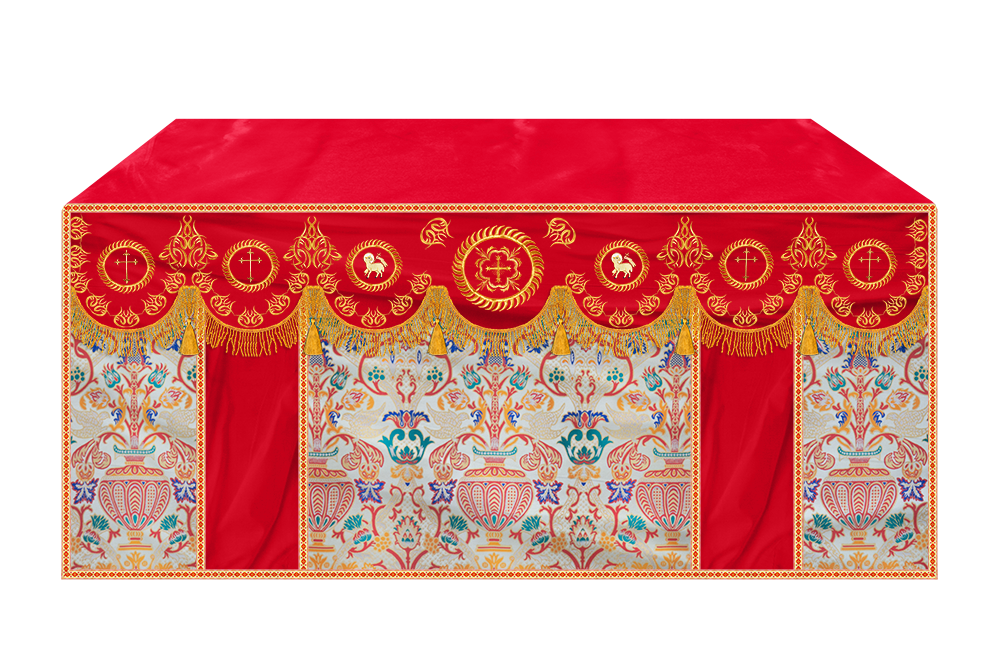 Tapestry Altar Cloth with Embroidered Motif
