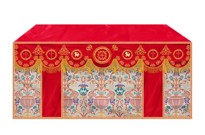 Tapestry Altar Cloth with Embroidered Motif