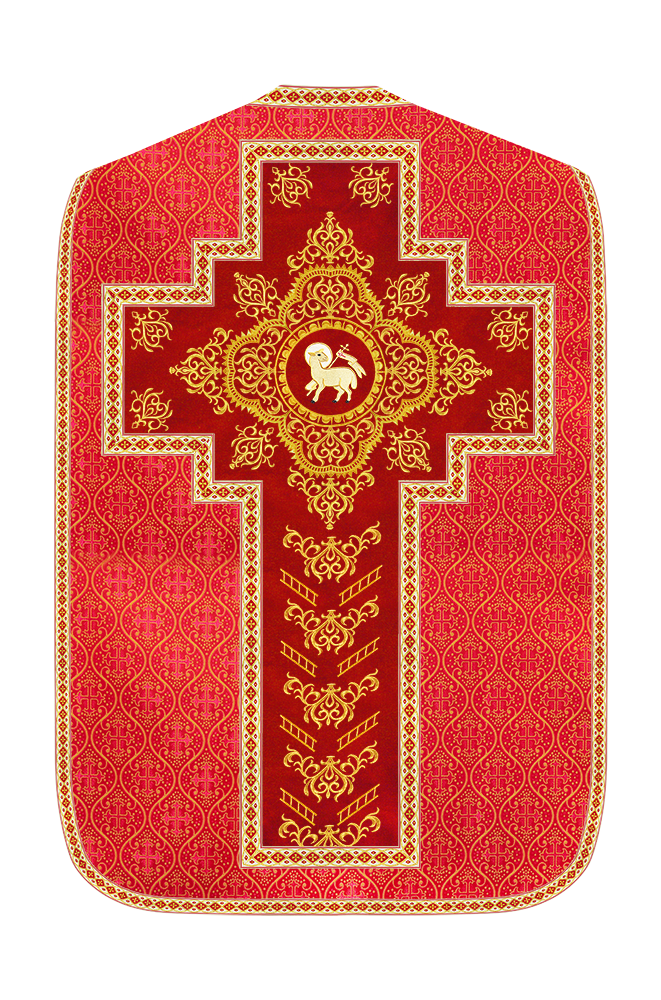 Traditional Fiddleback Vestment With Motifs and Trims