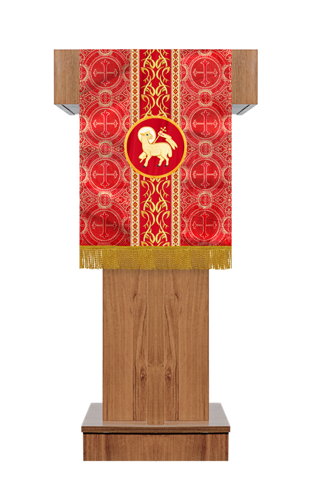 Pulpit/Lectern with Embroidery Motif and Orphrey