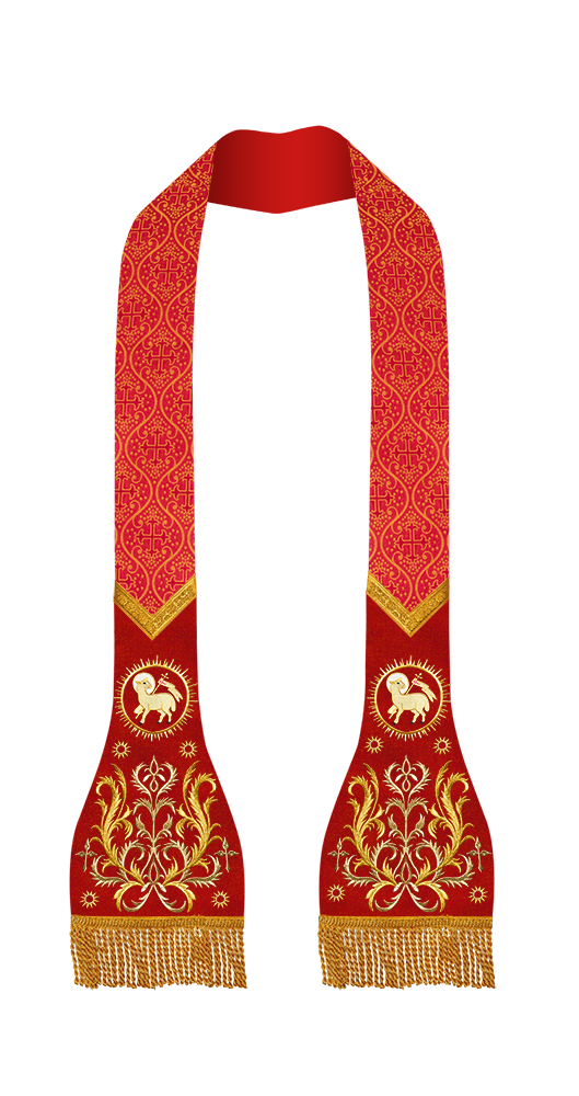 Catholic Stole with embroidery motif