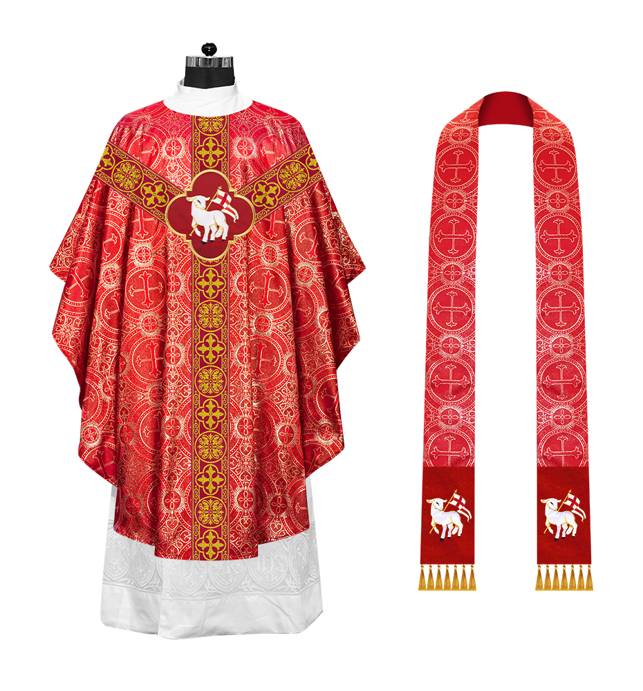 Gothic Chasuble with Ornate Braided Trims