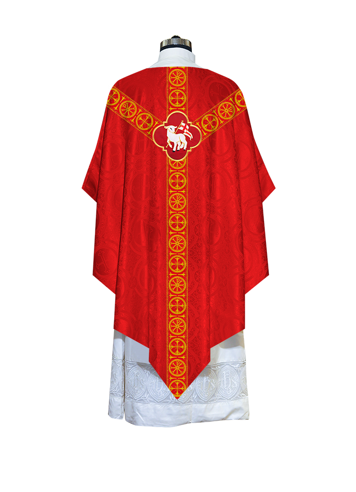 Divine Pugin Chasuble with Braided Lace Orphrey