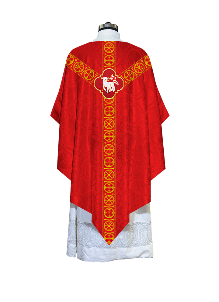 Divine Pugin Chasuble with Braided Lace Orphrey