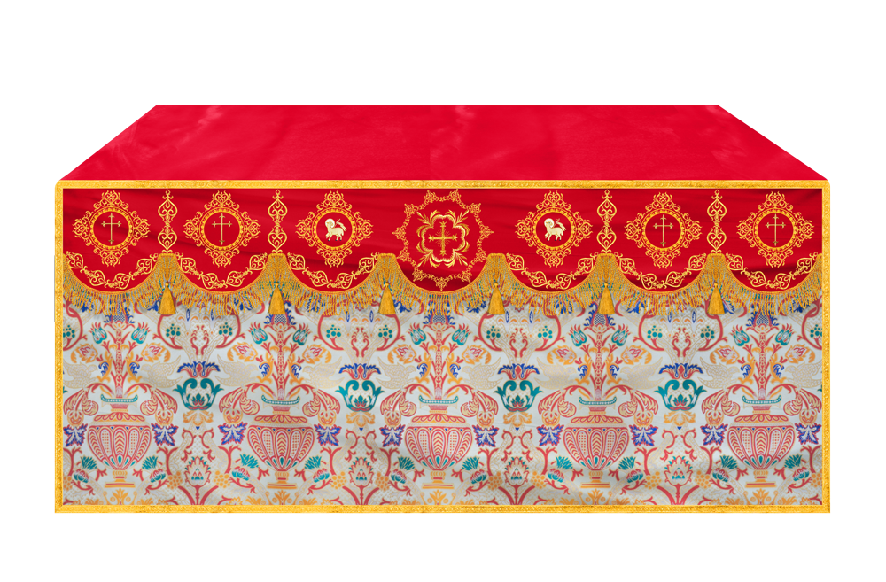 Embroidered Tapestry Altar Cloth with Spiritual Motif