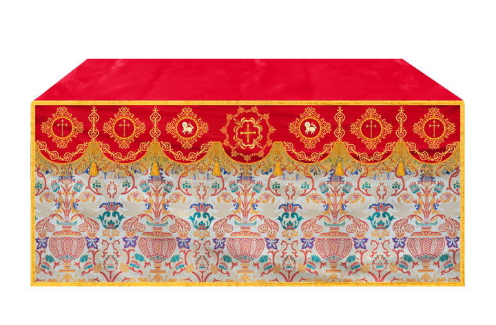 Embroidered Tapestry Altar Cloth with Spiritual Motif