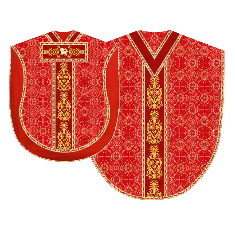 Borromean Chasuble Vestment With Detailed Braids and Trims