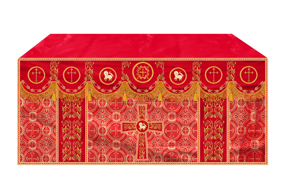 Altar Cloth with Liturgical Motif and Trims