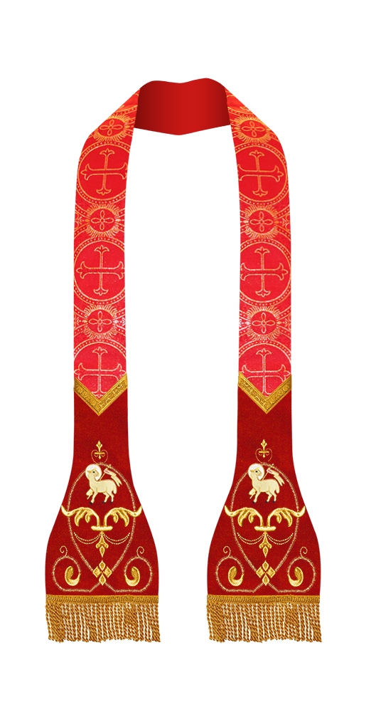 Liturgical Stole with embroidered motif