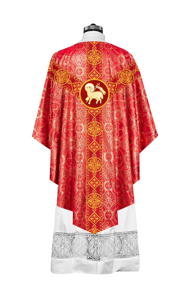 Pugin Style Chasuble with Embroidered Orphrey