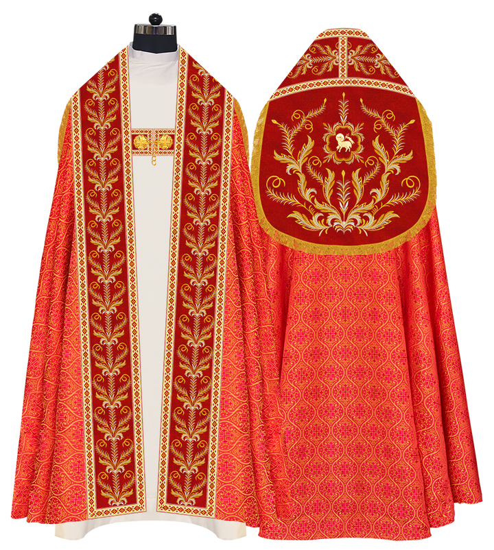 Traditional Embroidered Roman Cope Vestment