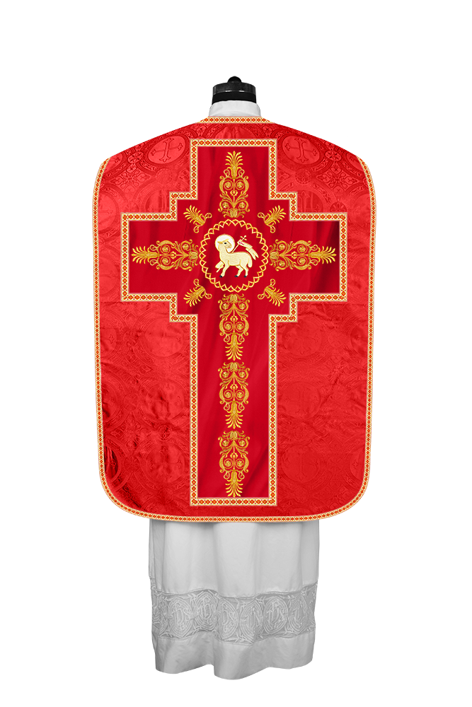 Roman Chasuble Vestments Adorned With Trims