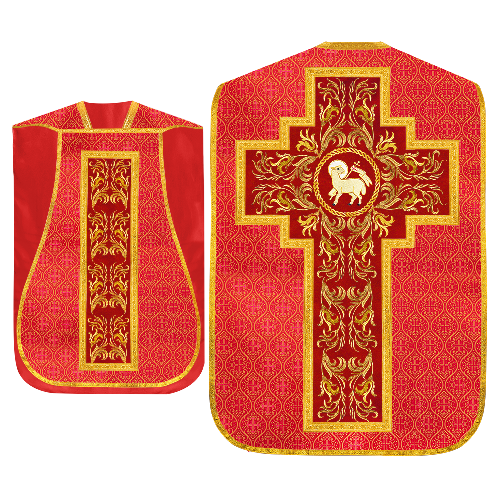 Set of Four Liturgical Roman Chasuble Vestment