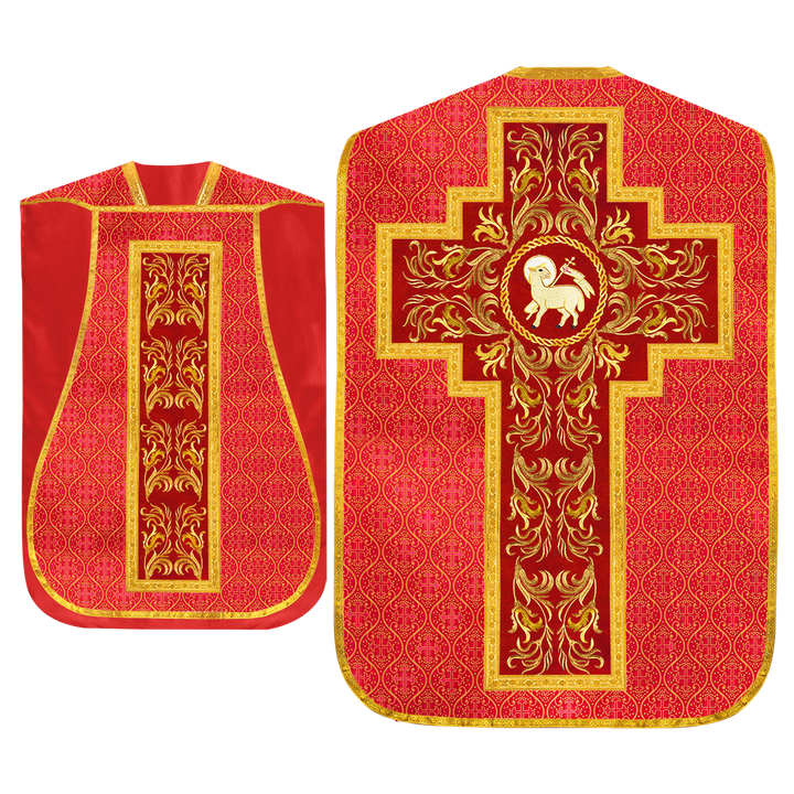 Set of Four Liturgical Roman Chasuble Vestment