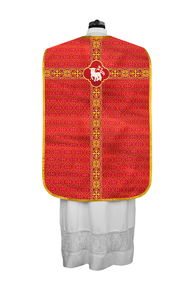 Roman Chasuble Fiddleback with Braided Trims