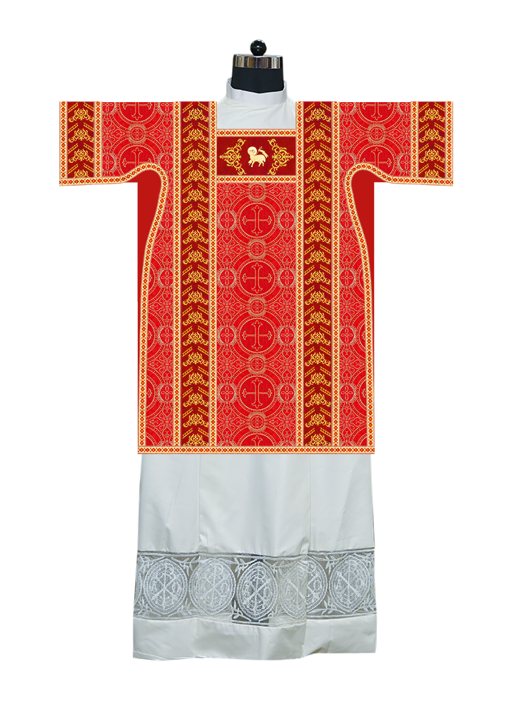 Tunicle Vestment with Braided Motif and Trims