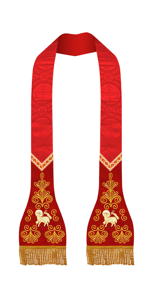 Roman Stole with Spiritual embroidery