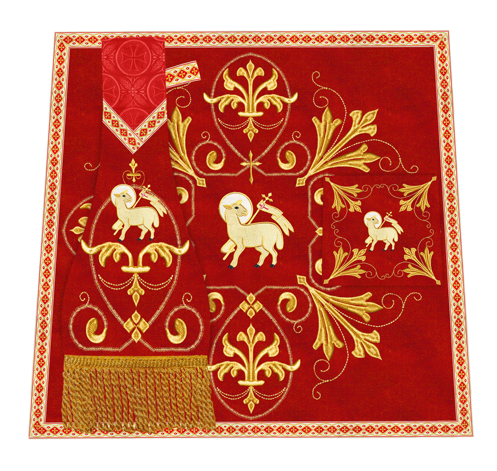 Embroidered Altar mass Set with motif and Trims
