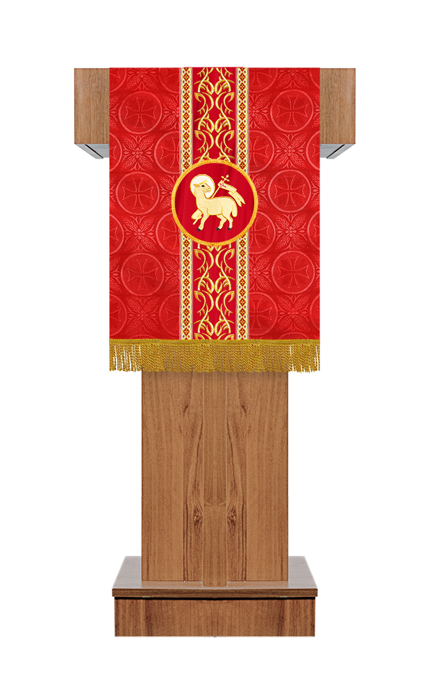 Church Altar Frontal with Ornate Embroidery & Spiritual Motifs