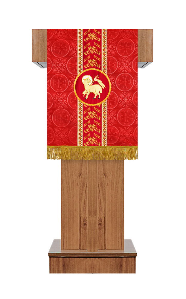 Ornate Lectern Hanging with Embroidered trims and motif