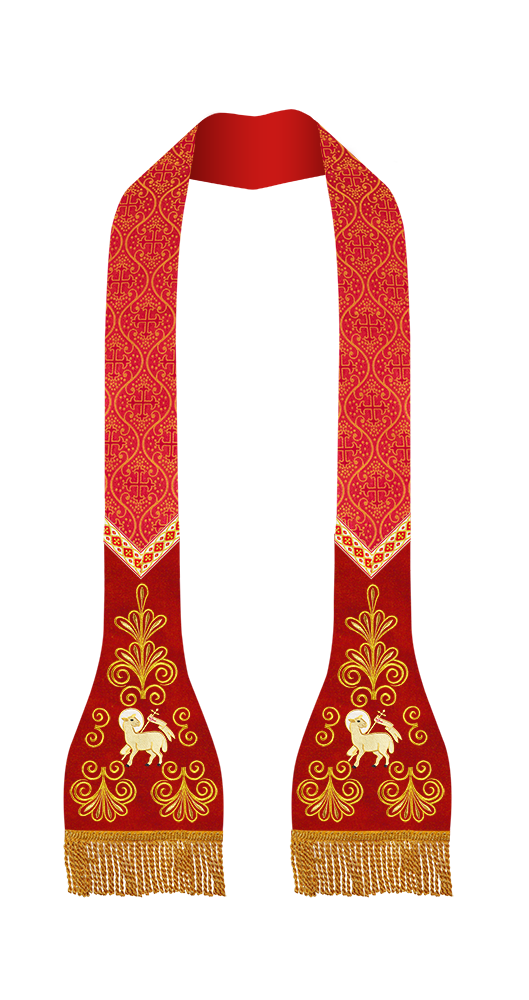 Roman Stole with Spiritual embroidery