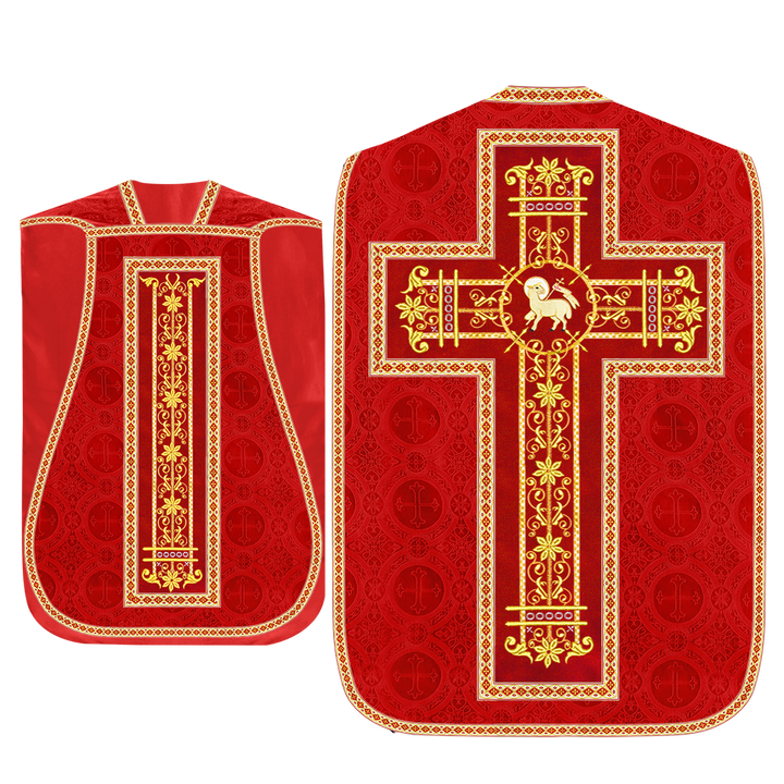 Set of Four Catholic Roman Chasuble with Spiritual Motif