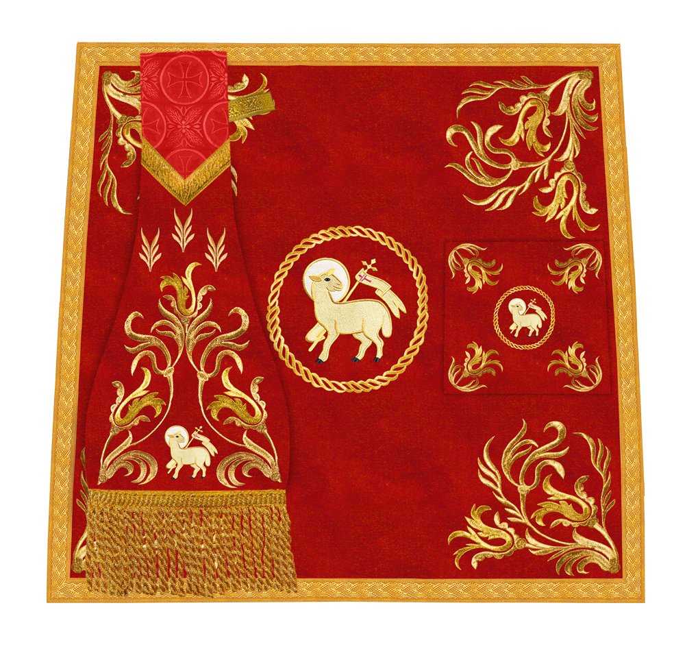 Church Altar Cloth with Refined Embroidery and Motif
