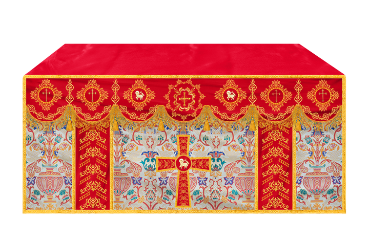Embroidered Tapestry Altar Cloth with Spiritual Motif