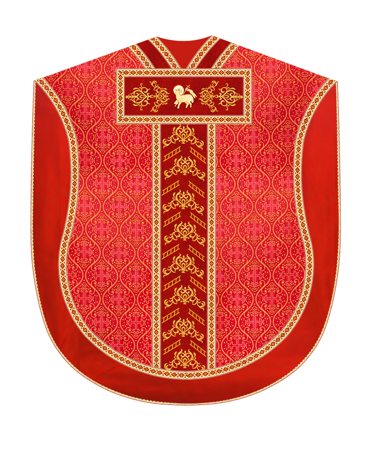 Borromean Chasuble Vestment Adorned With Colour Braids and Trims