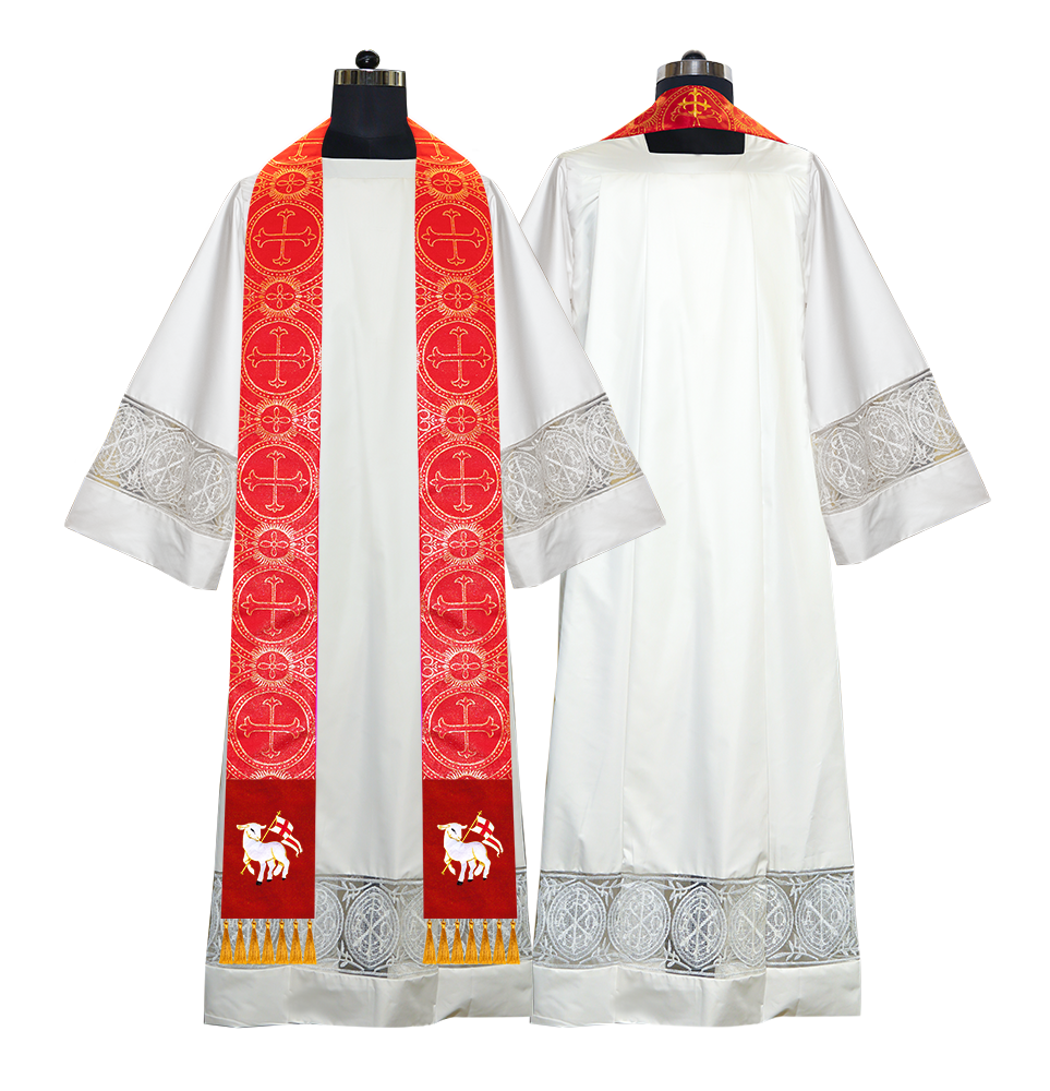 Embroidered Minister Stole with Spiritual motif