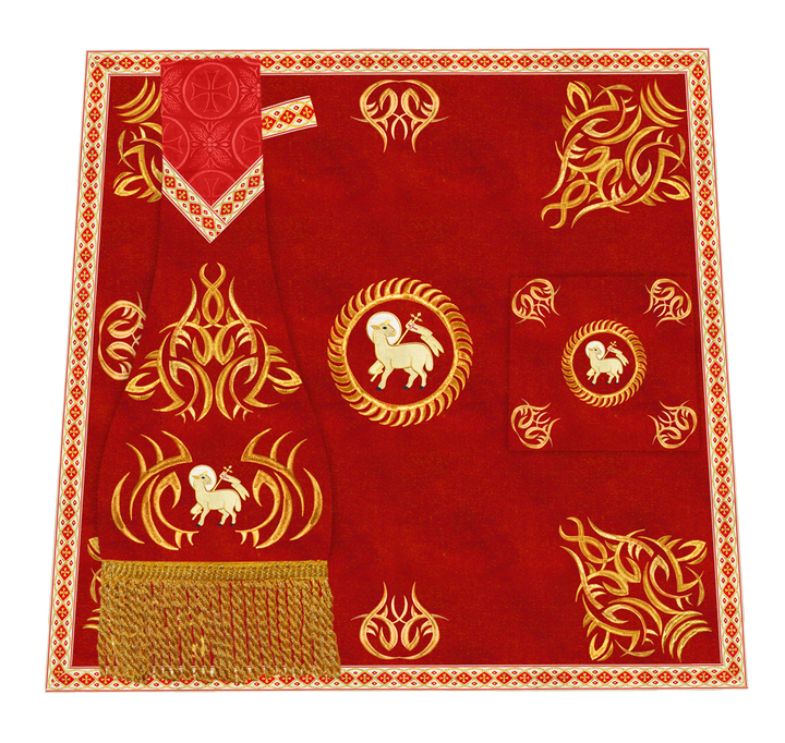 Church Altar Frontal with Ornate Embroidery & Spiritual Motifs